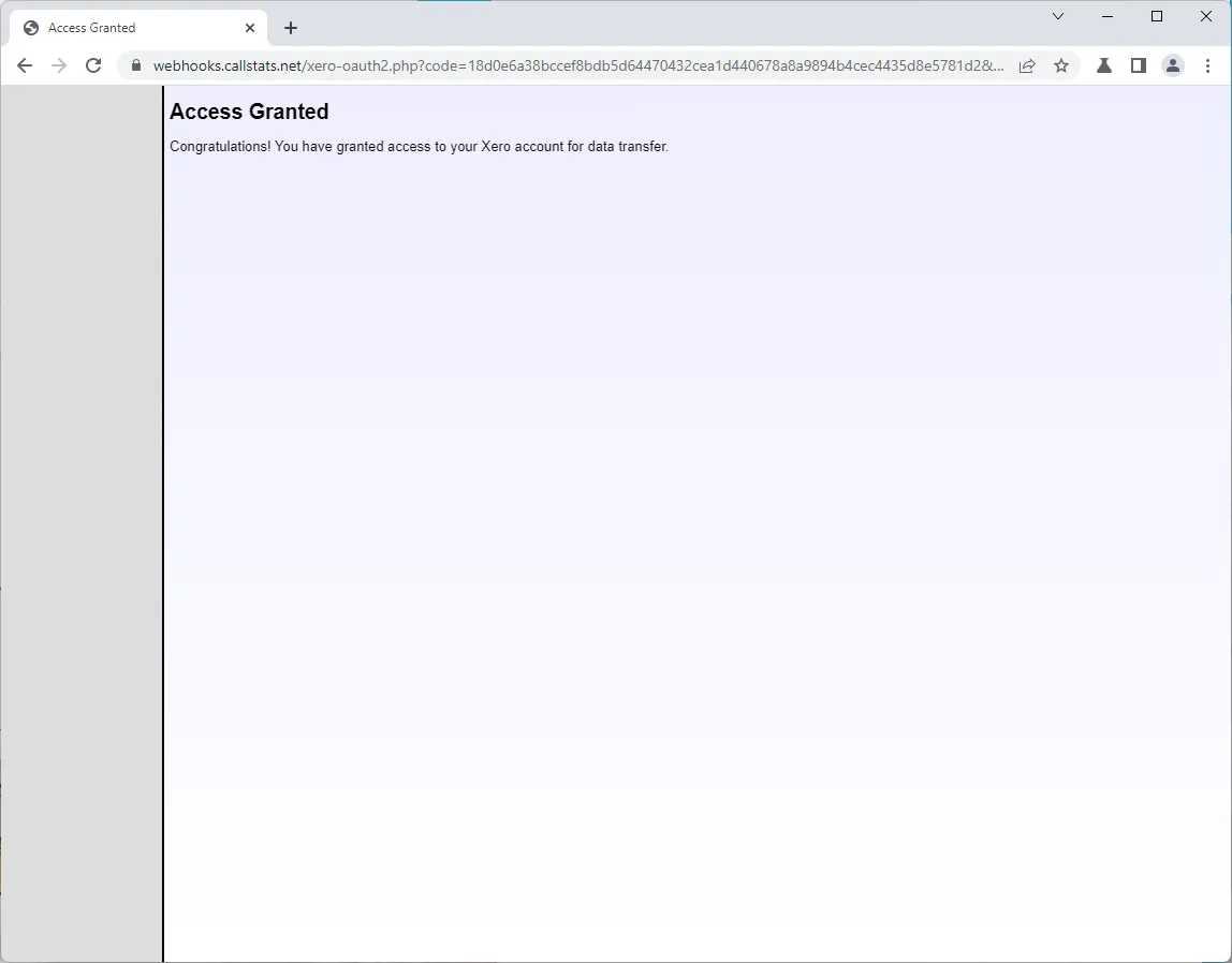 Xero Access Granted