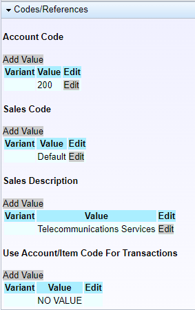 Single Line Item Configuration