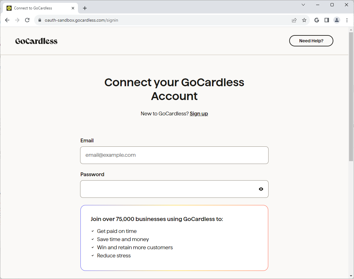 GoCardless Login